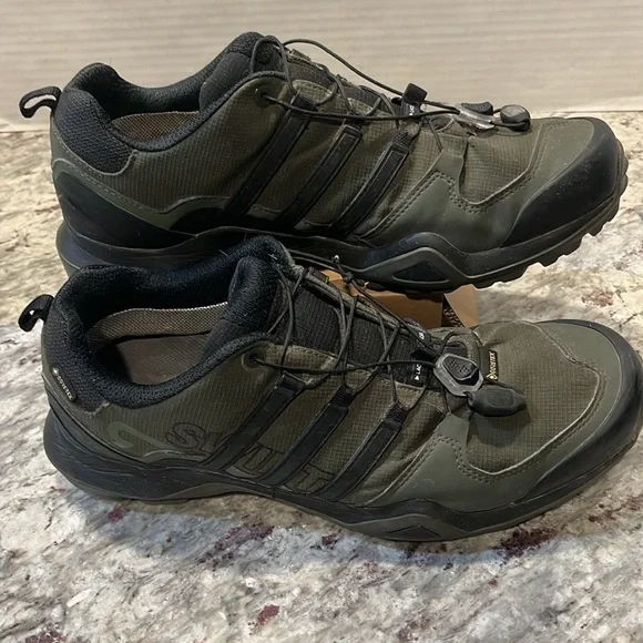 Adidas Men’s Terrex Swift GTX Dark Olive Green & Black Athletic Sneakers SIZE 10 - Picture 3 of 16